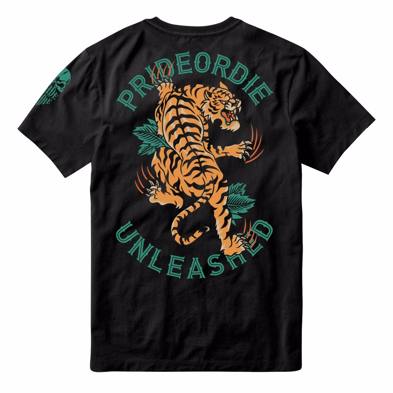 PRiDEorDiE Unleashed V2 T-Shirt -black